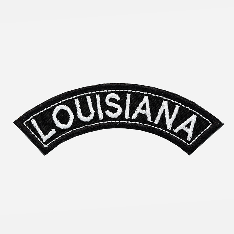 Louisiana Mini Top Rocker Embroidered Vest Patch