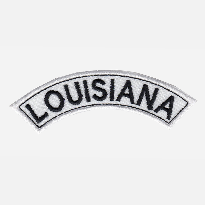 Louisiana Mini Top Rocker Embroidered Vest Patch