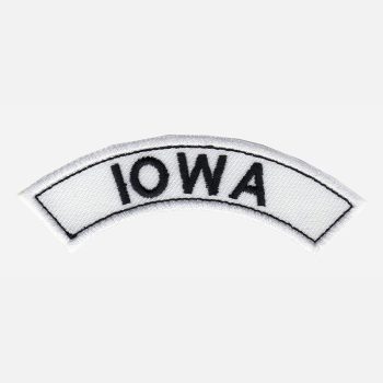 Iowa Mini Top Rocker Embroidered Vest Patch
