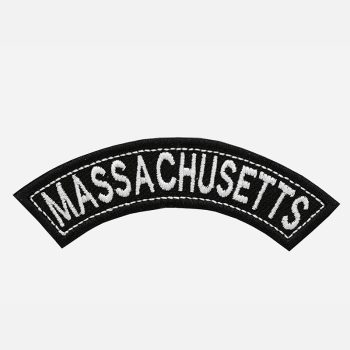 Massachusetts Mini Top Rocker Embroidered Vest Patch