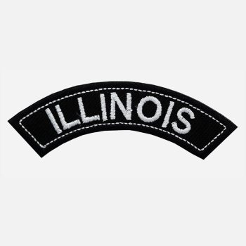 Illinois Mini Top Rocker Embroidered Vest Patch