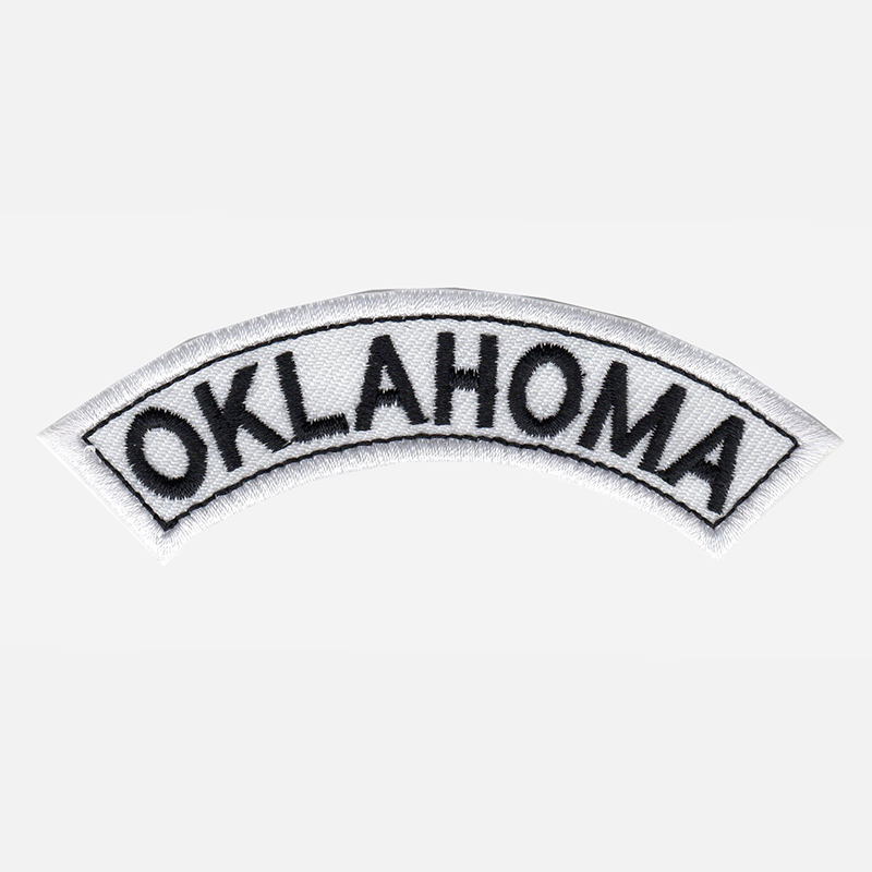 Oklahoma Mini Top Rocker Embroidered Vest Patch