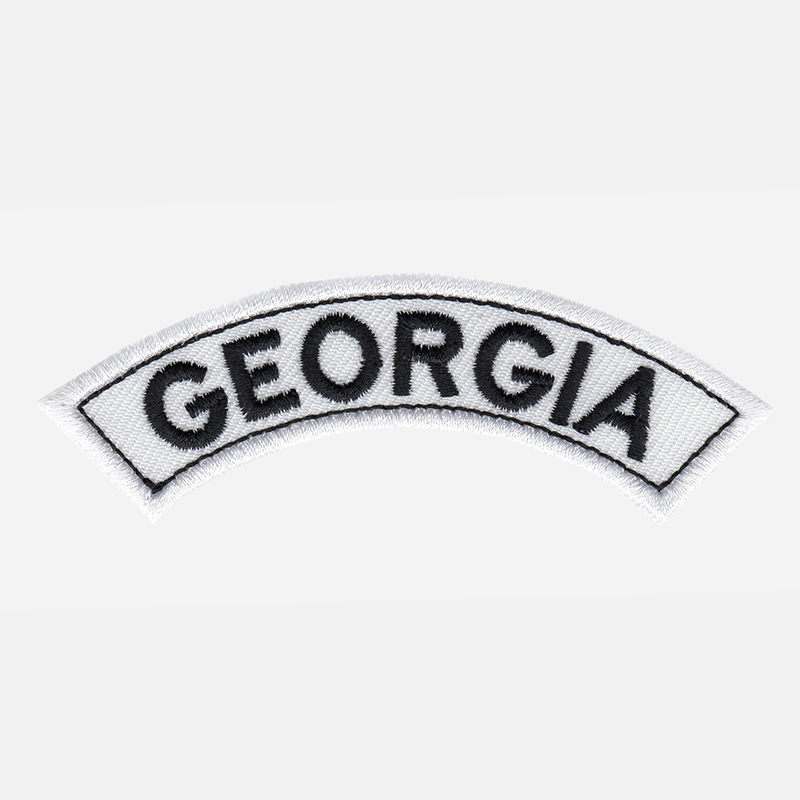 Georgia Mini Top Rocker Embroidered Vest Patch