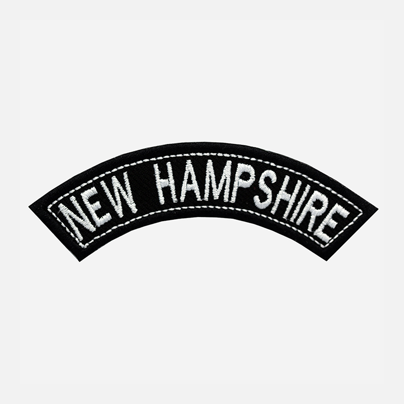 New Hampshire Mini Top Rocker Embroidered Vest Patch