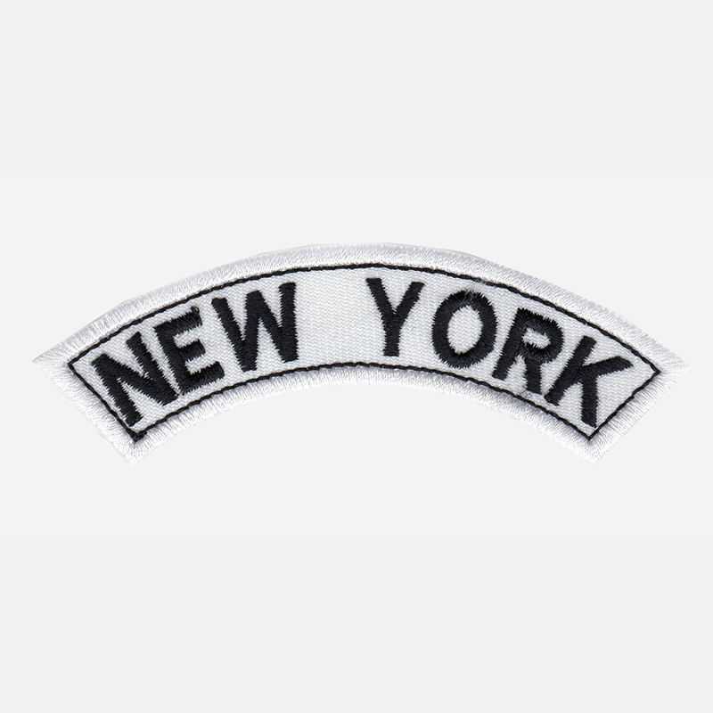 New York Mini Top Rocker Embroidered Vest Patch