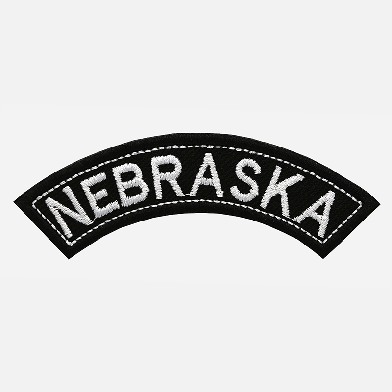 Nebraska Mini Top Rocker Embroidered Vest Patch