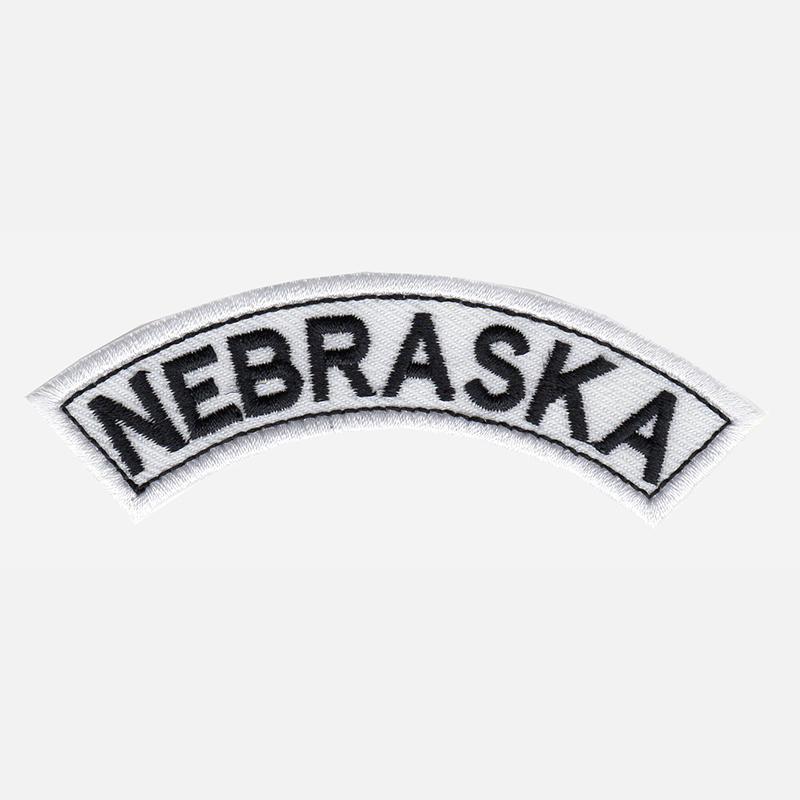 Nebraska Mini Top Rocker Embroidered Vest Patch