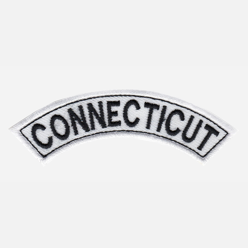 Connecticut Mini Top Rocker Embroidered Vest Patch
