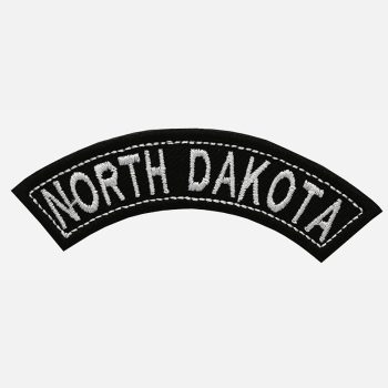 North Dakota Mini Top Rocker Embroidered Vest Patch