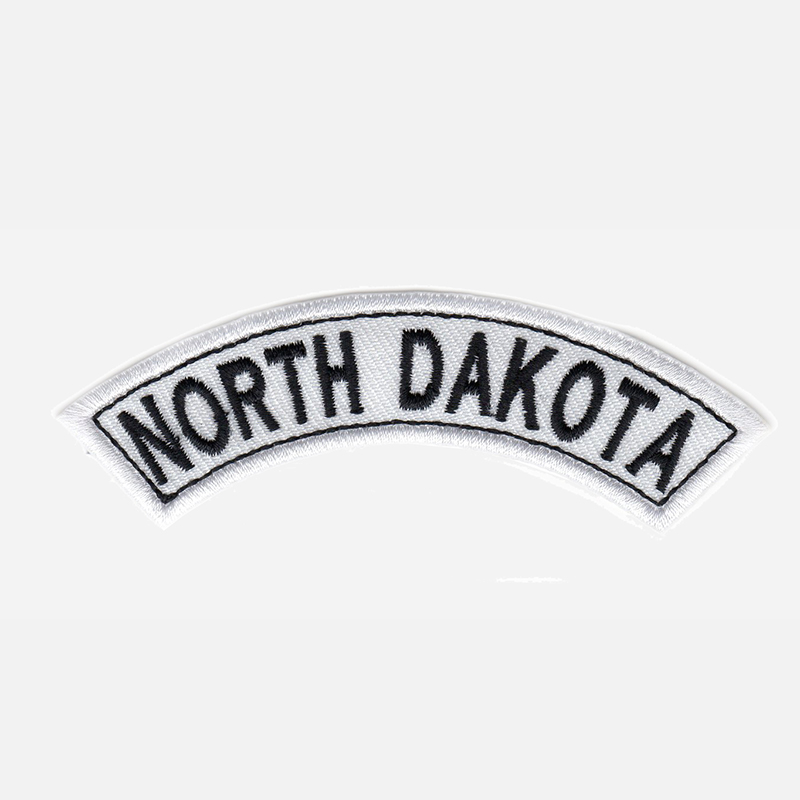North Dakota Mini Top Rocker Embroidered Vest Patch