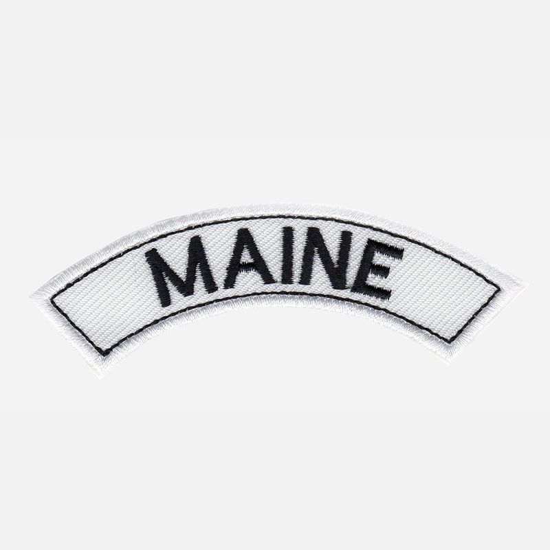 Maine Mini Top Rocker Embroidered Vest Patch