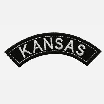 Kansas Mini Top Rocker Embroidered Vest Patch