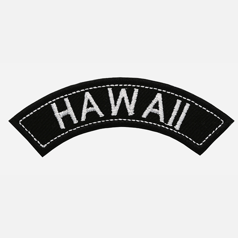Hawaii Mini Top Rocker Embroidered Vest Patch