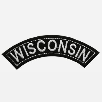 Wisconsin Mini Top Rocker Embroidered Vest Patch