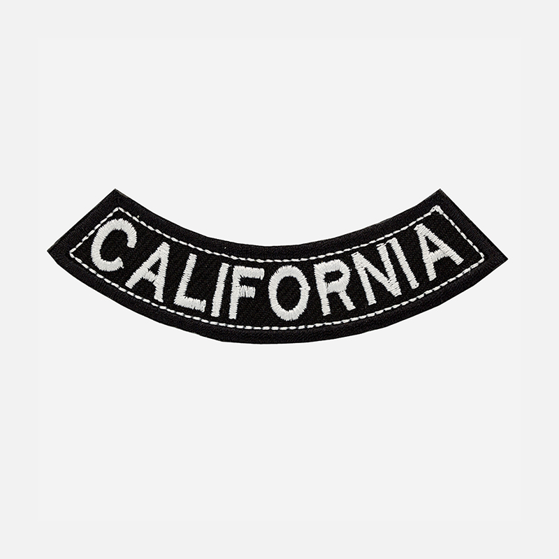California Mini Bottom Rocker Embroidered Vest Patch