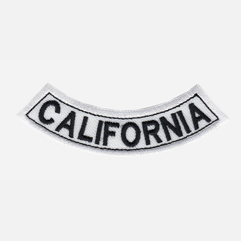 California Mini Bottom Rocker Embroidered Vest Patch