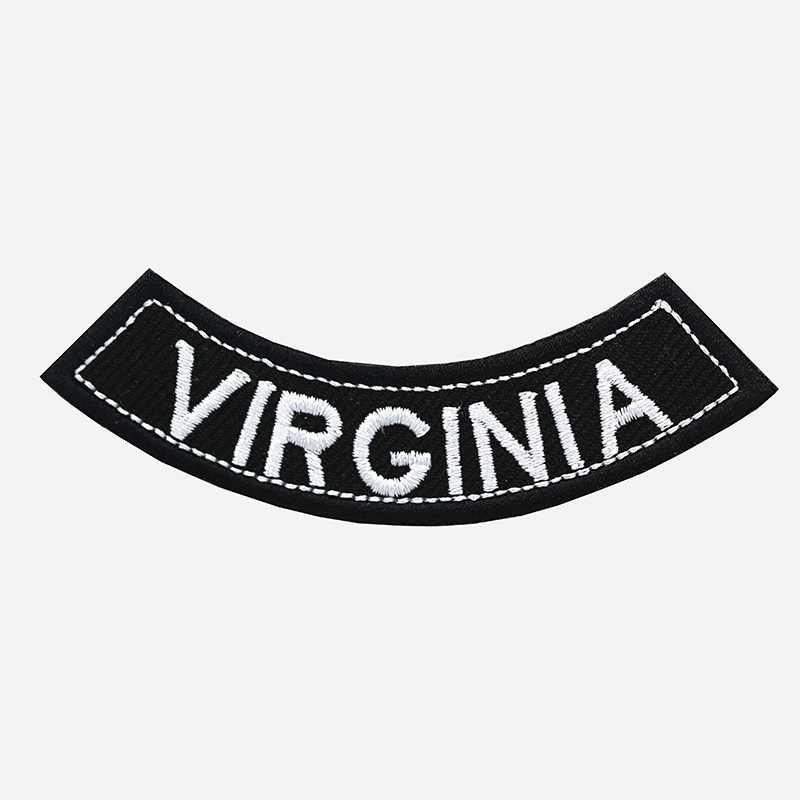Virginia Mini Bottom Rocker Embroidered Vest Patch
