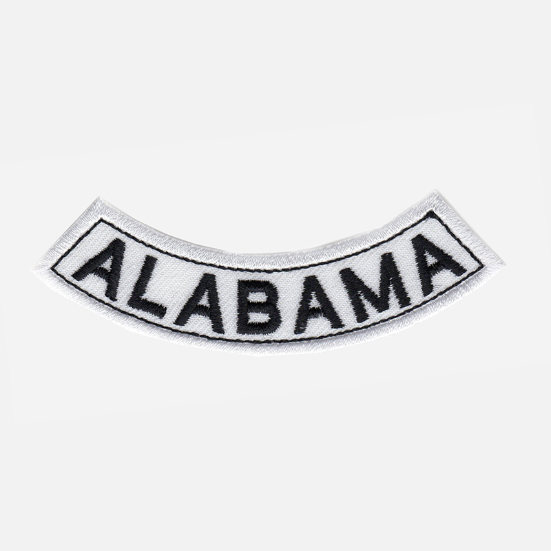 Alabama Mini Bottom Rocker Embroidered Vest Patch