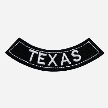 Texas Mini Bottom Rocker Embroidered Vest Patch