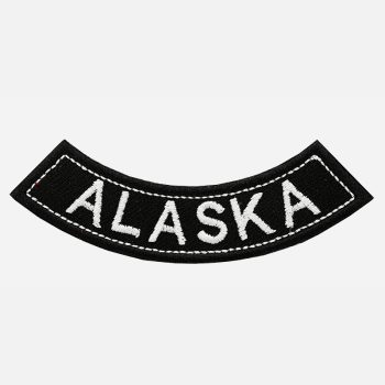 Alaska Mini Bottom Rocker Embroidered Vest Patch
