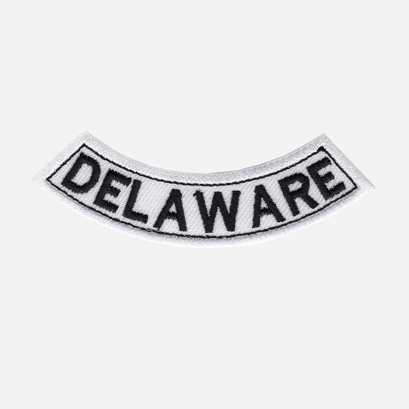 Delaware Mini Bottom Rocker Embroidered Vest Patch