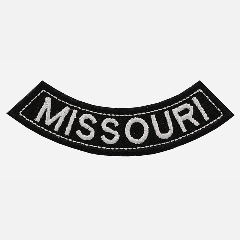 Missouri Mini Bottom Rocker Embroidered Vest Patch