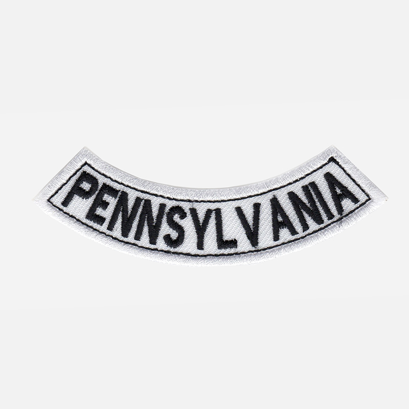 Pennsylvania Mini Bottom Rocker Embroidered Vest Patch