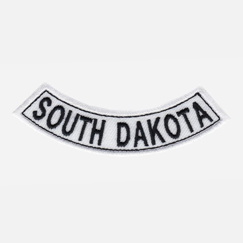 South Dakota Mini Bottom Rocker Embroidered Vest Patch