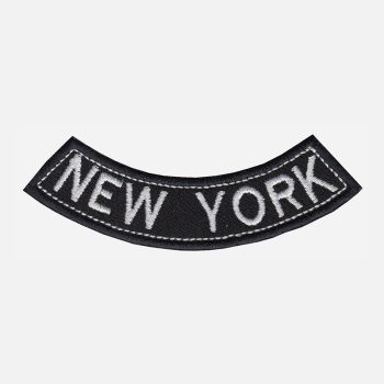 New York Mini Bottom Rocker Embroidered Vest Patch
