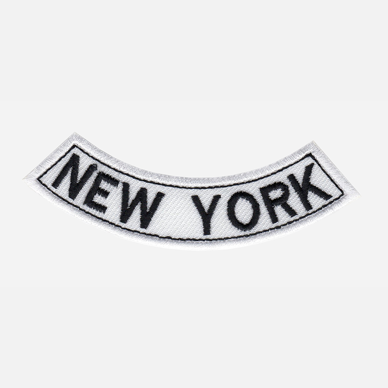 New York Mini Bottom Rocker Embroidered Vest Patch