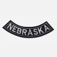 Nebraska Mini Bottom Rocker Embroidered Vest Patch
