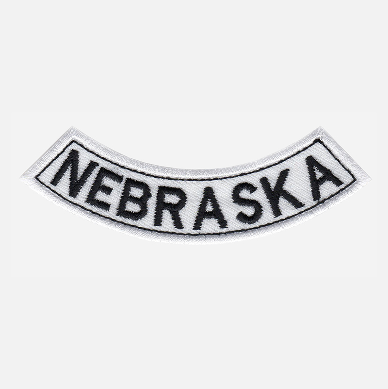 Nebraska Mini Bottom Rocker Embroidered Vest Patch