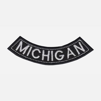 Michigan Mini Bottom Rocker Embroidered Vest Patch