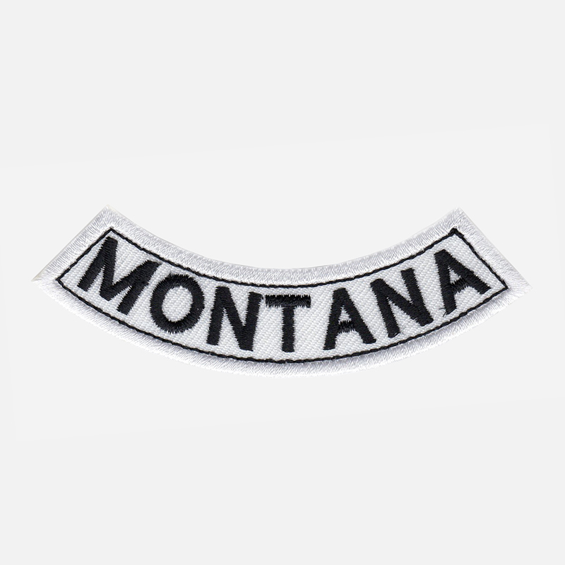 Montana Mini Bottom Rocker Embroidered Vest Patch