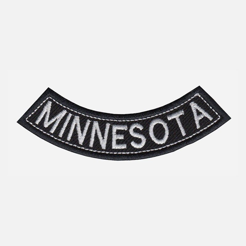 Minnesota Mini Bottom Rocker Embroidered Vest Patch