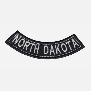 North Dakota Mini Bottom Rocker Embroidered Vest Patch