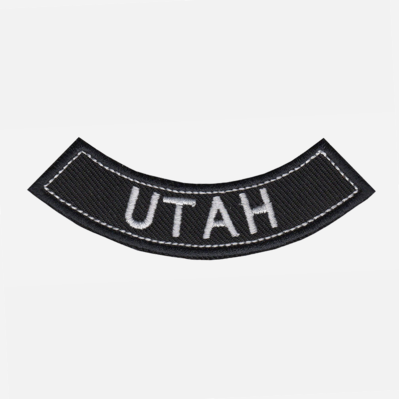 Utah Mini Bottom Rocker Embroidered Vest Patch
