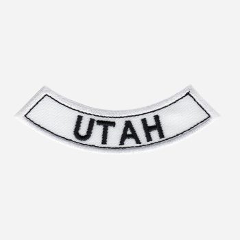 Utah Mini Bottom Rocker Embroidered Vest Patch