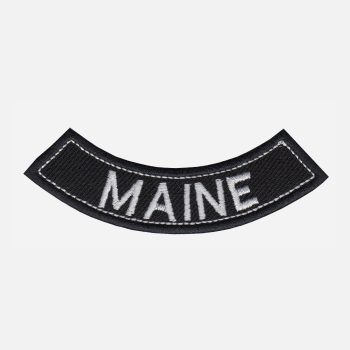 Maine Mini Bottom Rocker Embroidered Vest Patch