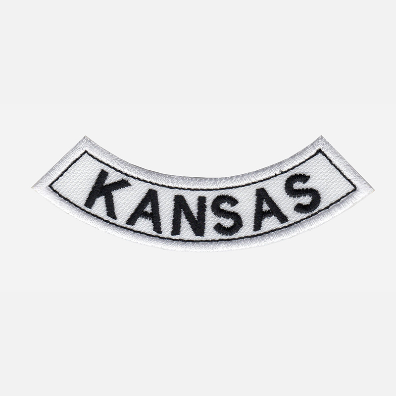 Kansas Mini Bottom Rocker Embroidered Vest Patch