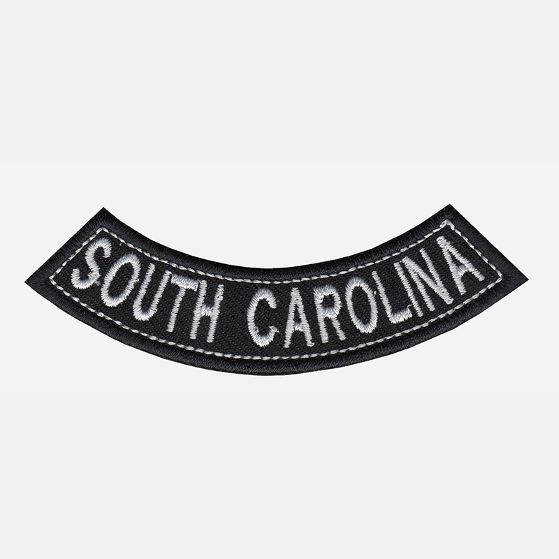 South Carolina Mini Bottom Rocker Embroidered Vest Patch