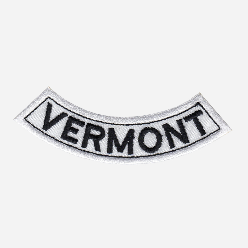 Vermont Mini Bottom Rocker Embroidered Vest Patch