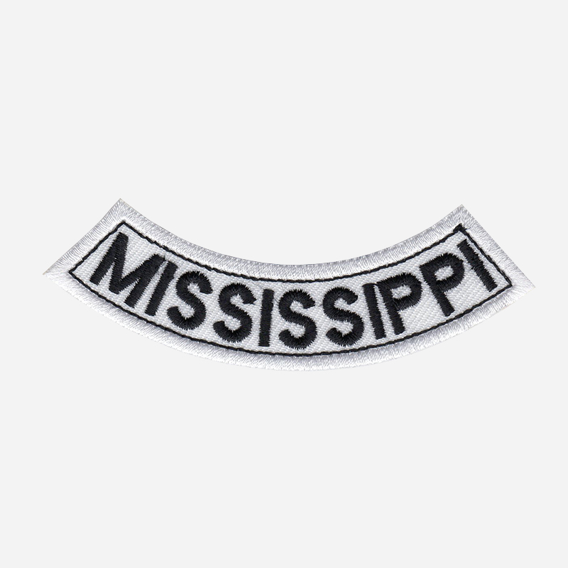 Mississippi Mini Bottom Rocker Embroidered Vest Patch
