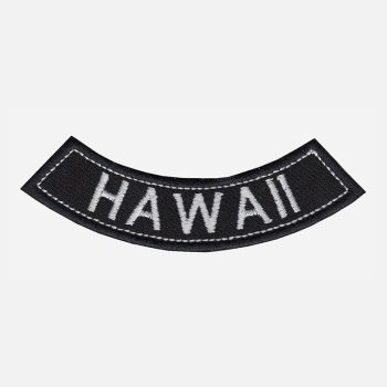 Hawaii Mini Bottom Rocker Embroidered Vest Patch