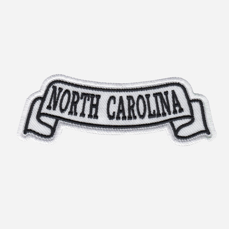 North Carolina Top Banner Embroidered Biker Vest Patch