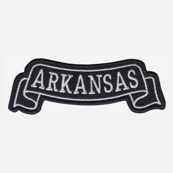 Arkansas Top Banner Embroidered Vest Patch