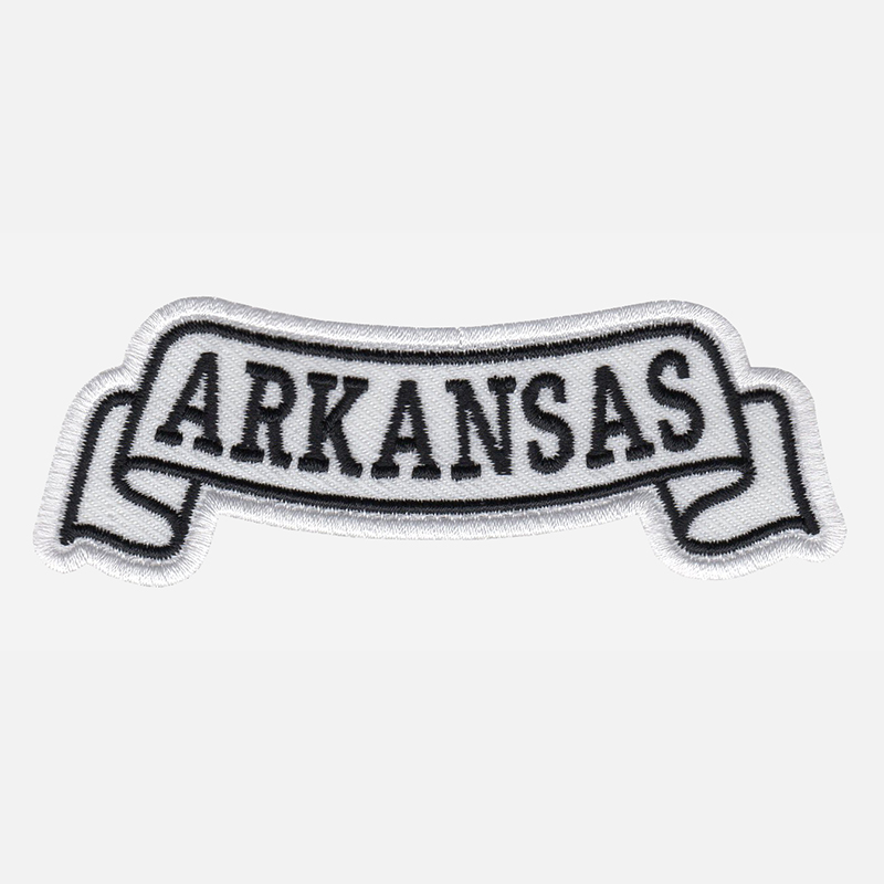 Arkansas Top Banner Embroidered Vest Patch