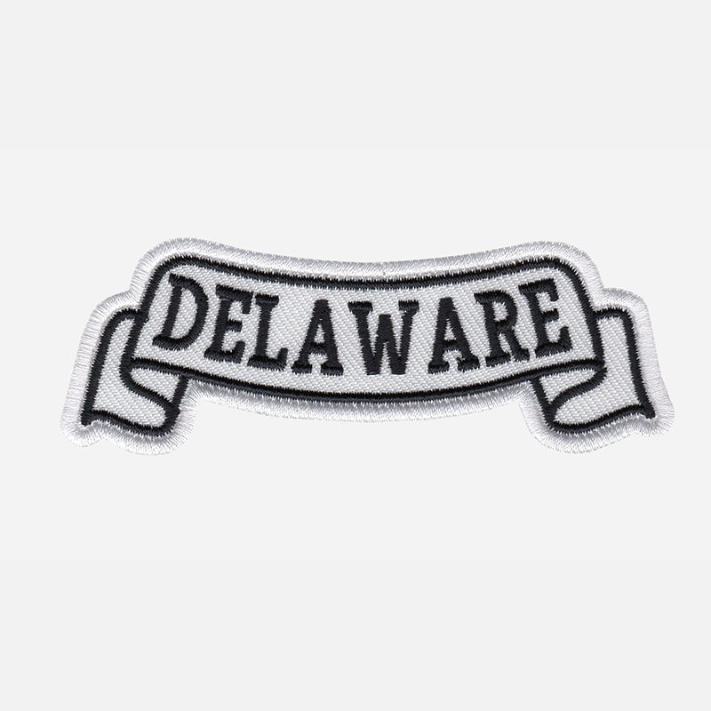 Delaware Top Banner Embroidered Biker Vest Patch