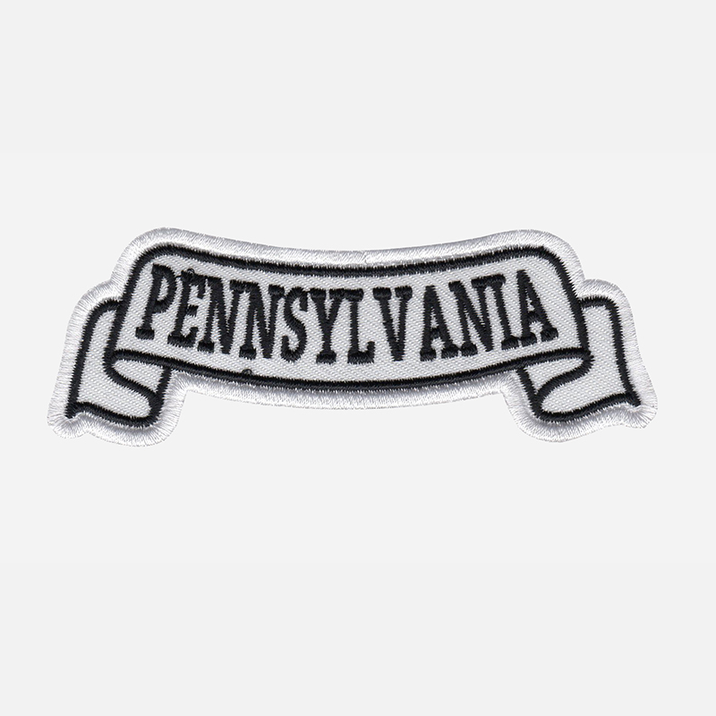 Pennsylvania Top Banner Embroidered Biker Vest Patch
