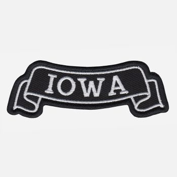 Iowa Top Banner Embroidered Biker Vest Patch